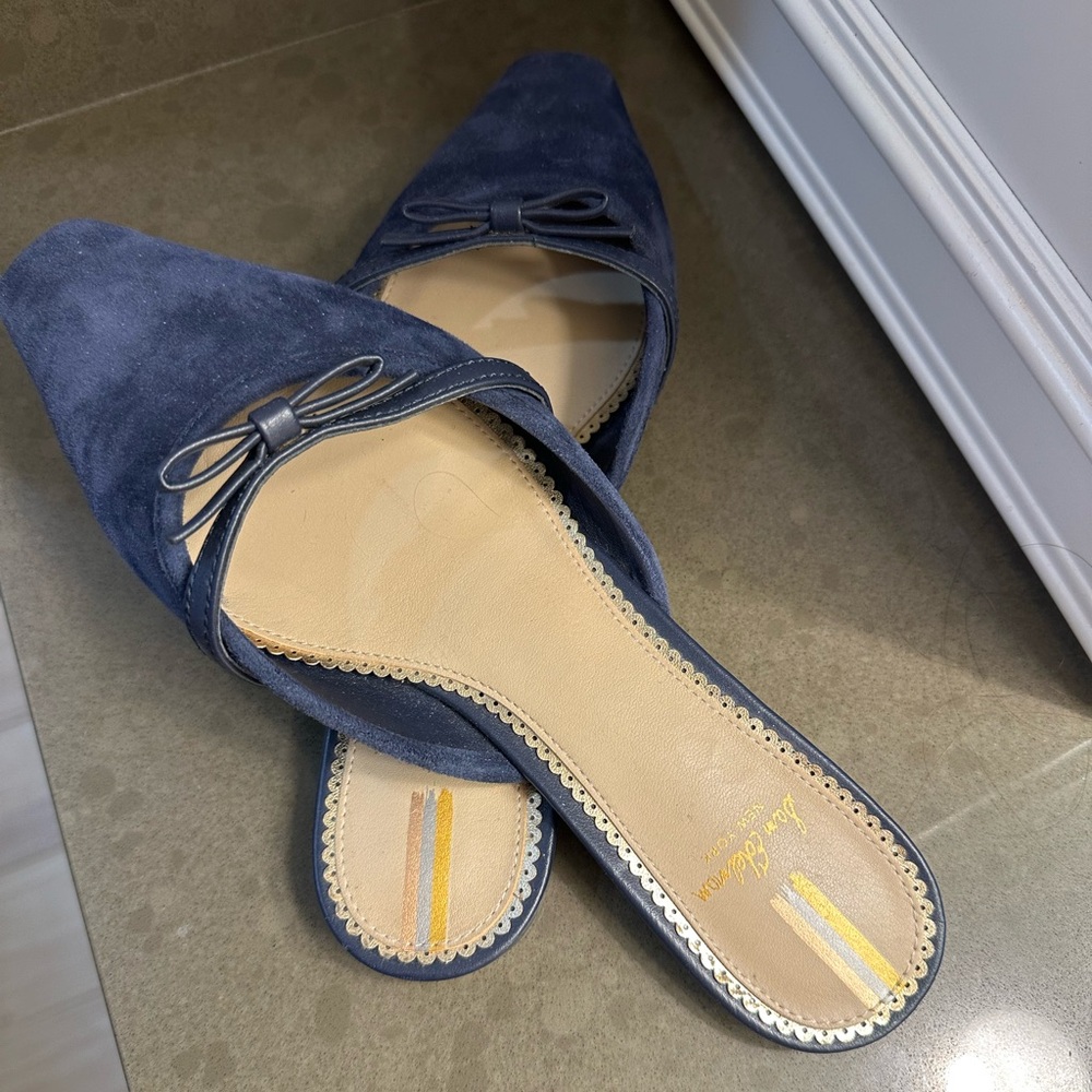 Sam Edelman Women's Blue Flats with Bow